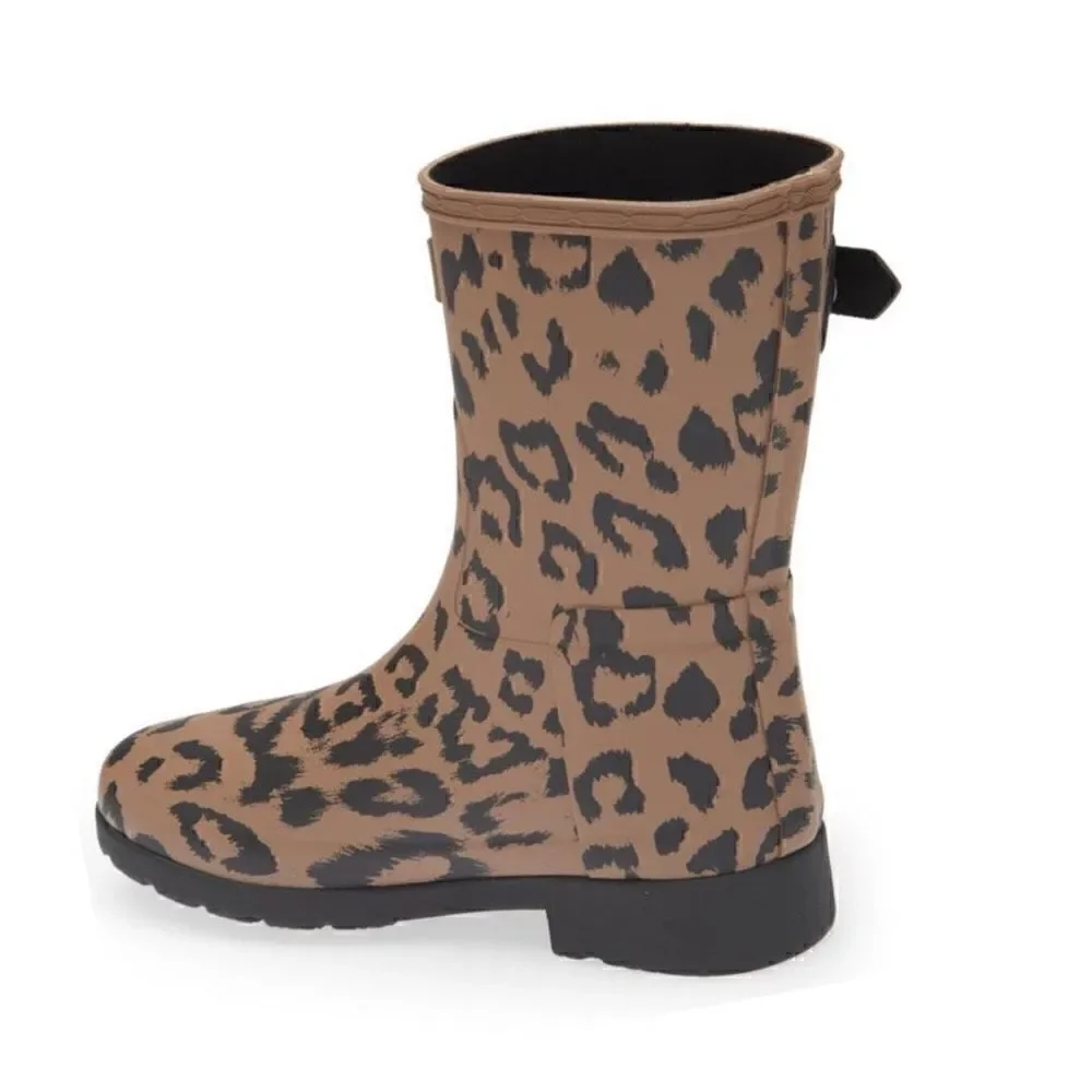 Hunter | Original Refined Short Leopard Rainboots